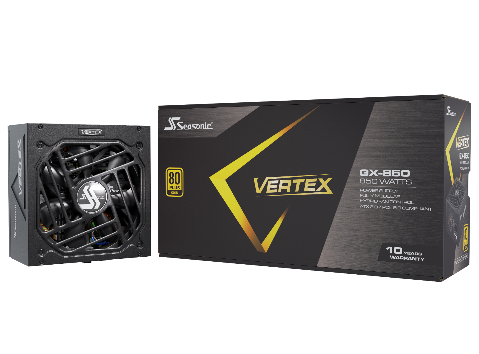 Seasonic VERTEX GX-850, 850W 80+ Gold, entièrement modulaire, conforme ATX 3.0 / PCIe 5.0(Open Box)