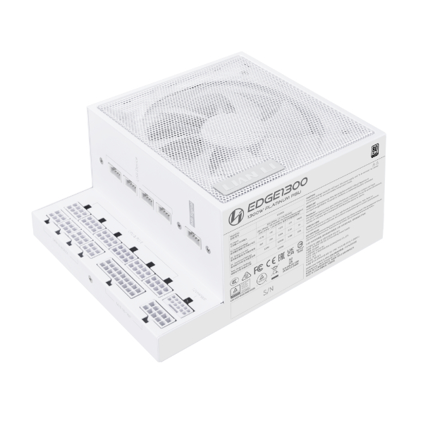 LIAN LI Conception en forme de T 1 300 W ATX V3.1 80+ Platinum entièrement modulaire, Blanc