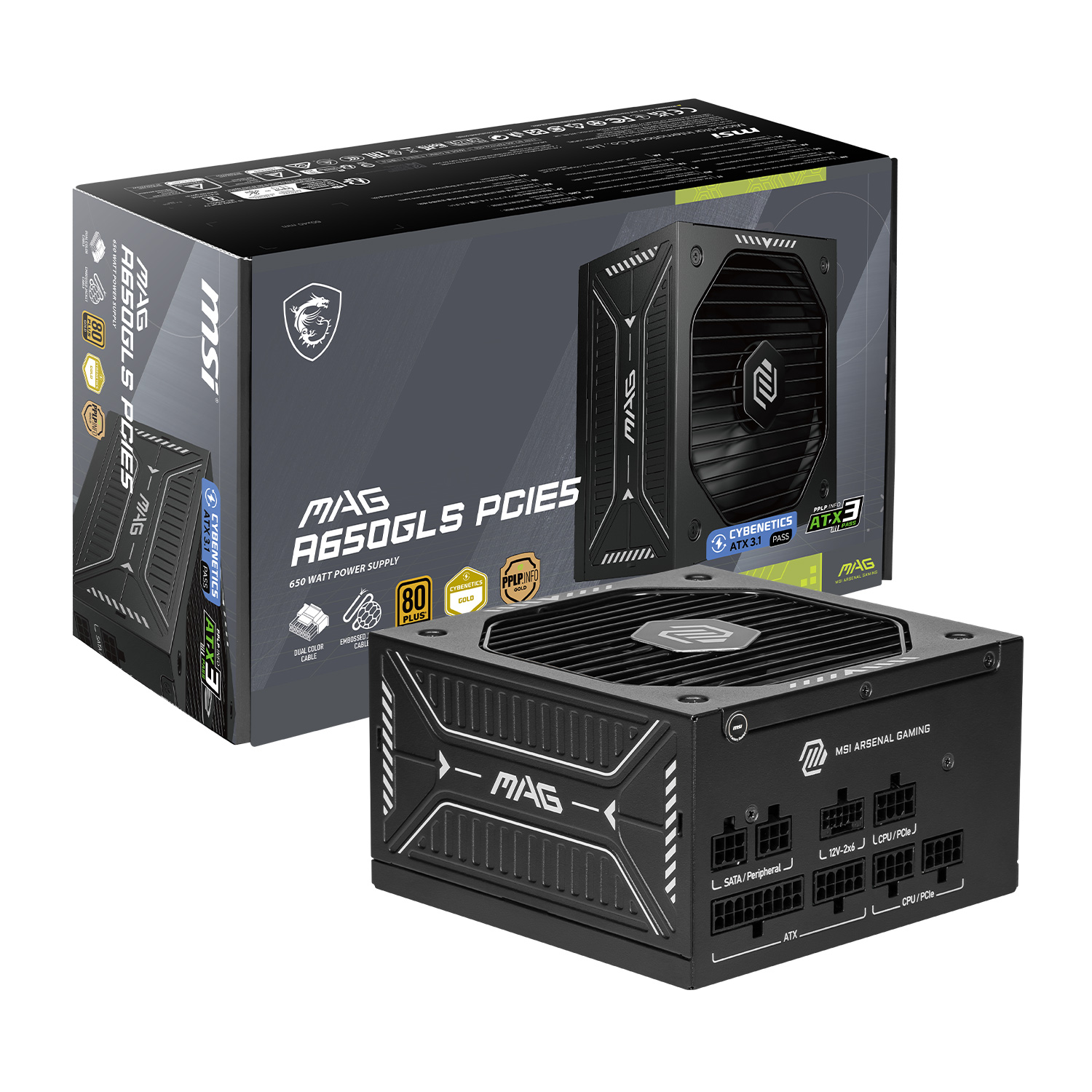 MSI MAG A650GLS PCIE5, Fully Modular Compact ,80+ Gold,10Year Warranty