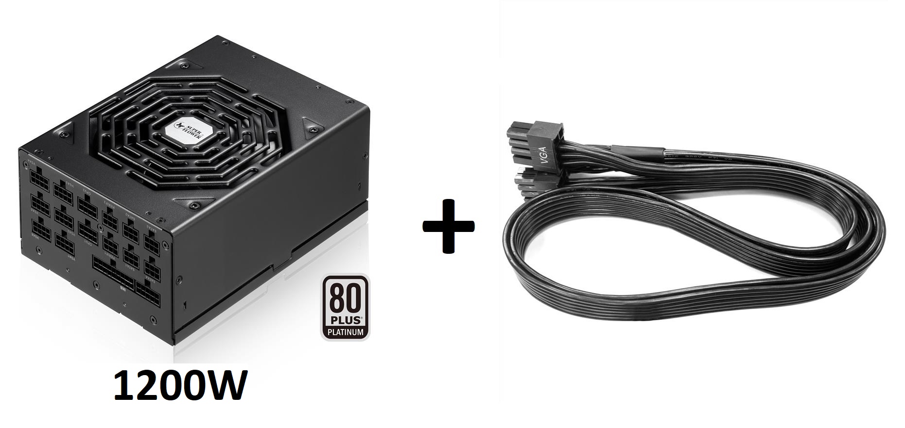Super Flower Leadex Platinum SE 1200W Power Supply + FREE Super Flower 8+8-Pin to 16-Pin PCIe 5.0 Cable