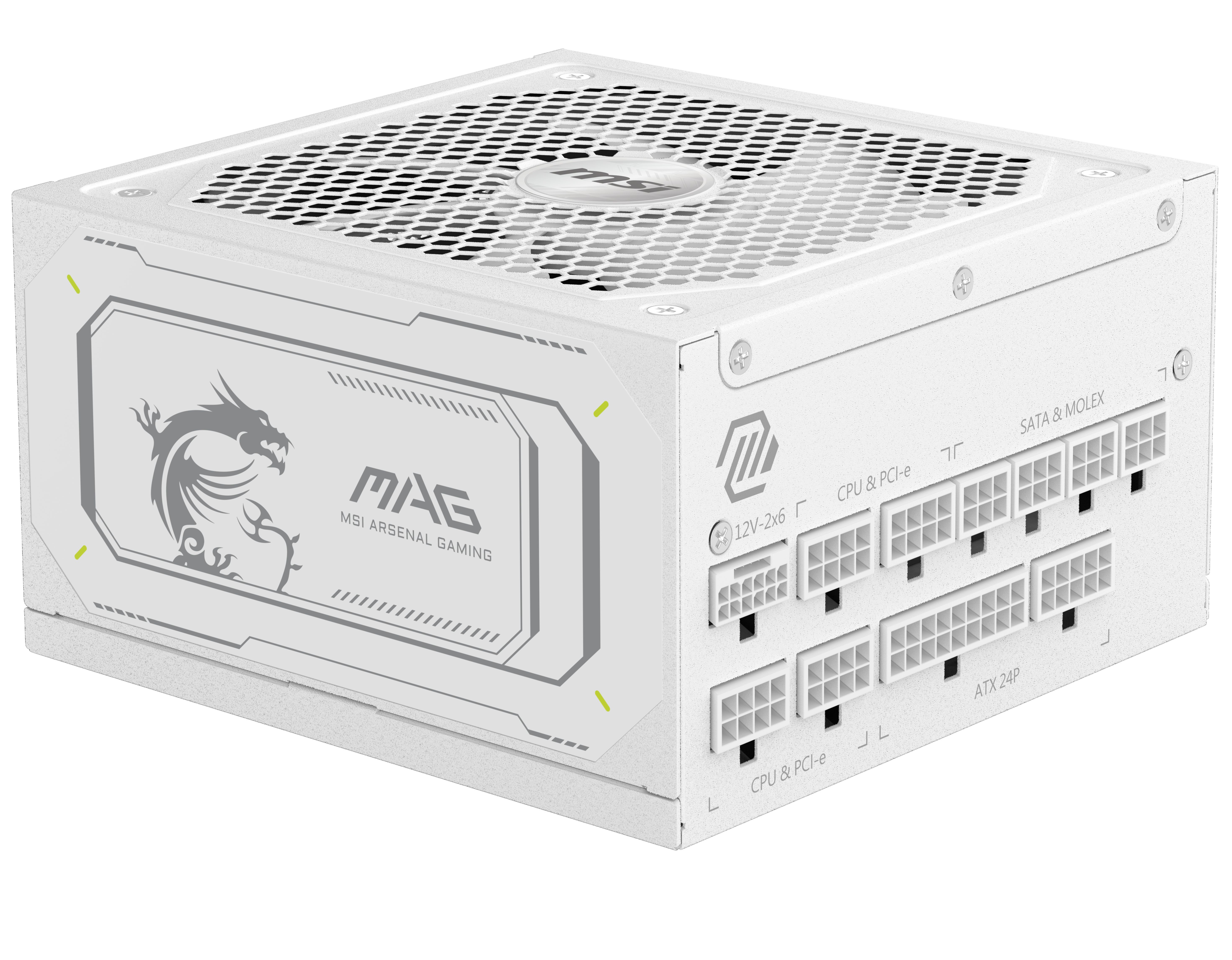 MSI 1000W 80 PLUS Gold Certified ATX Power Supply, White