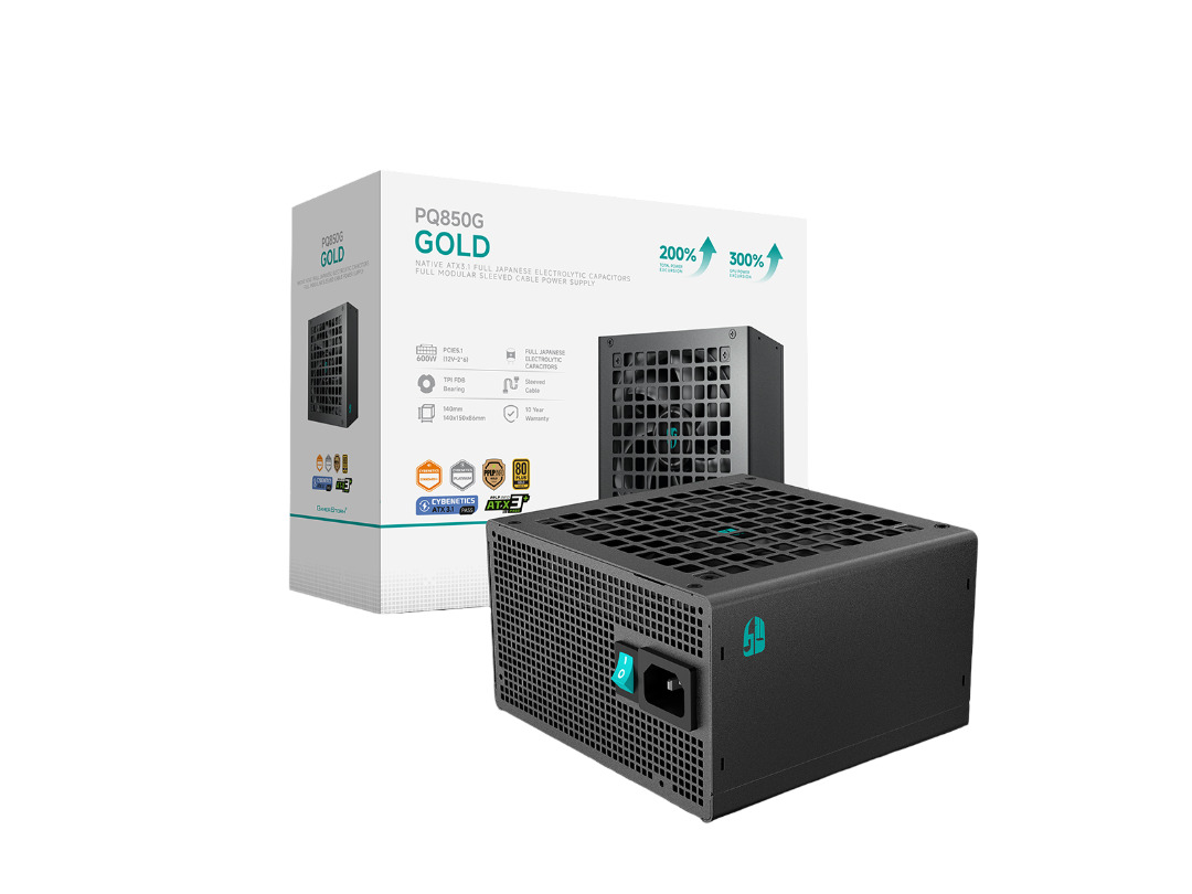 DeepCool PQ850G 850W Gold ATX Power Supply, Black