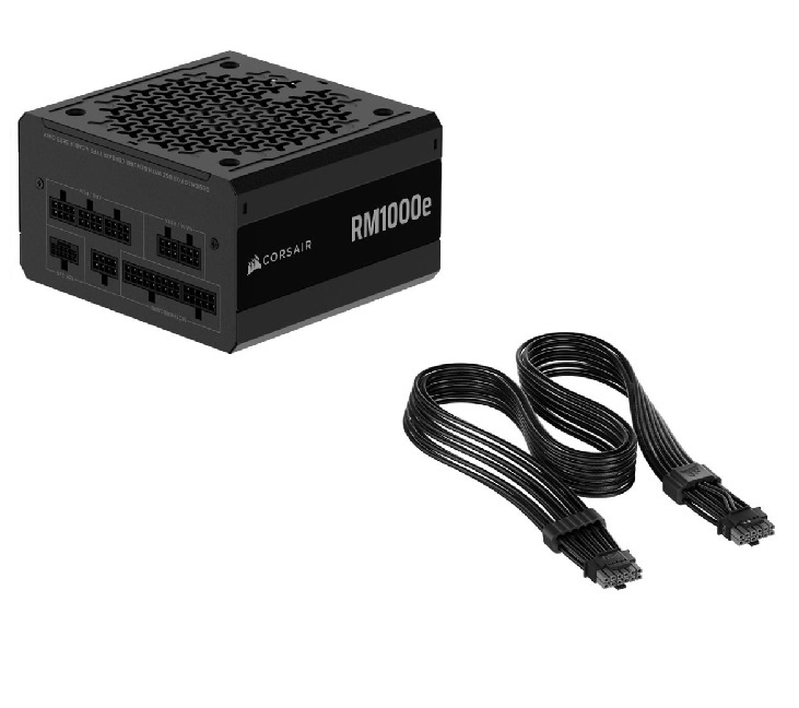 CORSAIR Bloc d'alimentation RM1000e + Câble ThermalProtect PCIe 5.1 600W 12V-2x6 GRATUIT