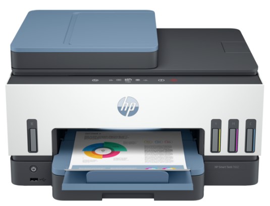 Imprimante jet d'encre couleur sans fil tout-en-un HP Smart Tank 7602
