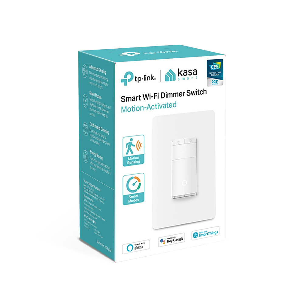 TP-Link Kasa Smart Wi-Fi Dimmer Switch, Motion-Activated (KS220M)