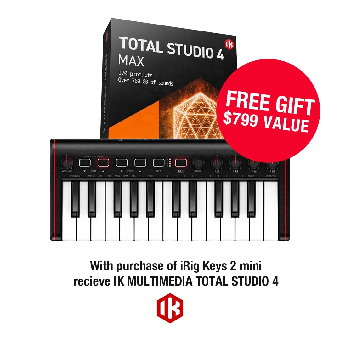 IK MULTIMEDIA iRig Keys 2 Mini with Free Gift Total Studio 4 Max