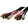 iCAN S-Video + 2 X RCA M/M Premium Cable - 6 ft. (AV SVHS+2RCA-06)