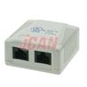 iCAN 2 Ports CAT6e Surface Box  (Wall Box)