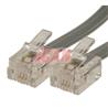 iCAN Telephone Cable with 6Position 4-Contacts Reverse-Wired, 7FT