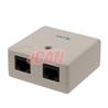 iCAN 2 Ports CAT5e Surface Box  (Wall Box) (RJ45 KSBOX-2WHI)