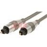 iCAN PREMIUM 5.0mm Toslink Silver Metal Connector - 6 ft.