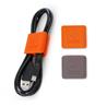 BLUELOUNGE Cableclip Cable Organizers Medium, 2 Orange & 2 Dark Grey