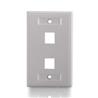 C2G 2-Port Single Gang Multimedia Keystone Wall Plate - White (03411)