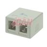 ICAN 2 Port Surface Mount Box CAT4/5/6 (RJ45 SMBOX-2WHI)