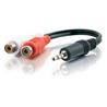 Cables To Go Value Series Audio Y-Cable Mini-phone Male Stereo to RCA Female Stereo Black (40422)