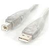 STARTECH USB 2.0 Cable Type-A Male To Type-B Male 15ft Transparent