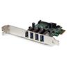 StarTech (PEXUSB3S4V) - Carte adaptateur contrôleur PCI-E vers 4 ports USB 3.0 SuperSpeed - Alimentation SATA - Profil bas
