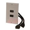 iCAN 2 Port HDMI 4" F/F Dongle Jacks Faceplate Wall Plate