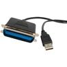 StarTech USB to Parallel Printer Adapter - M/M (Black) - 10 ft. (ICUSB128410)