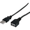 STARTECH USB 2.0 Extension Cable A to A - M/F (Black) - 3 ft.