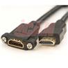 iCAN HDMI 1.4 3D 4K LAN Male/Female Panel Mountable Cable - 10ft