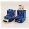 iCAN USB 3.0 SuperSpeed A Female to 90 degree A Male Gold-plated adapter (1 pack)