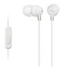 SONY MDR-EX15AP In-Ear EX Monitor Headphones with Mic & Remote, White