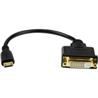 STARTECH Mini HDMI to DVI-D Adapter M/F - 8in - 1 Pack