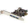StarTech (PEXUSB3S42) - Carte contrôleur PCI Express 2.0 à 4 ports USB 3.0 avec alimentation SATA - 3 externes  1 interne