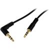 STARTECH Slim 3.5mm to Right Angle Stereo Audio Cable - M/M - 3 ft.