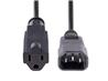Power IEC 60320 C14 Power NEMA 5-15R - receptacle Black 3 ft