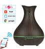 iCAN Smart Wi-Fi Humidifier, Aromatherapy Diffuser with Alexa & Google Assistant Support | Mobile App Control | Dark Wood Grain