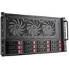 Châssis de montage en rack 6U à 12 baies Silverstone RM61-312 équipé d'une compatibilité double alimentation, d'un support d...