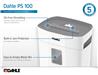 DAHLE PaperSAFE PS 100 P-4 Cross-Cut Shredder, oil-free, hassle-free