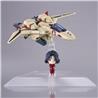 BANDAI Tiny Session YF-19(Isamu Alva Dyson Use) With Myung Fang Lone "Macross Plus" Transformable Action Figure