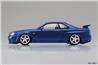Aoshima 1/32 SNAP KIT #11-SP1 Nissan R34 Skyline GT-R Custom Wheel (Bayside Blue) Model Kit | No Glue Needed | Snap by Hand