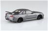 Aoshima 1/32 SNAP KIT #11-SP4 Nissan R34 Skyline GT-R Custom Wheel (Athlete Silver) Model Kit | No Glue Needed | Snap by Hand