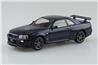 Aoshima 1/32 SNAP KIT #12-MP Nissan R34 Skyline GT-R (Midnight Purple III) Model Kit | No Glue Needed | Snap by Hand