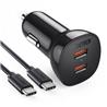 Choetech 36W Dual USB-C PD Car Charger | 1M C to C Cable(Open Box)