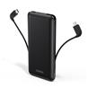 CHOETECH 10000mAh PD + QC Power Bank | Built-in Lighting and Type C Cable | MFI Certificated | Black