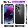VMAX Hybrid Acrylic TPU Case for iPhone 16 Pro Max, Transparent