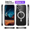VMAX Magsafe Hybrid Acrylic TPU Case for iPhone 16, Transparent