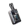 Batterie portable transparente 10 000 mAh, écran intelligent 22,5 W