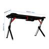 Armoury RGB Gaming Desk, 140*65*75cm, Cup Holder, Carbon Fibre Grain Top, Black(Open Box)