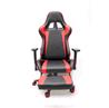 iCAN Racing Gaming Chair, Footrest, PU leather, 3D Armrest, 60mm PU Caster, Black & Red(Open Box)