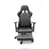 iCAN Racing Gaming Chair, Footrest, PU leather, 3D Armrest, 60mm PU Caster, Black.