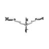 iCAN CC-GA36 17"-32" Triple Aluminum Monitor Mount with Clamp, Gas Spring, Silver.(Open Box)