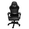 DragonWar Ergonomic Racing Chair, PU leather, Fixed PU Padded with polyester Armrest, Nylon Base & PU Castor, Black