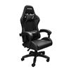 DragonWar Ergonomic Racing Chair, PU leather, Fixed PU Padded with polyester Armrest, Nylon Base & PU Castor, Black