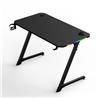 Armoury RGB Gaming Desk with Headphone Hooks and Cup Holder, 120*60*75cm, Carbon Fibre Grain Top, Black